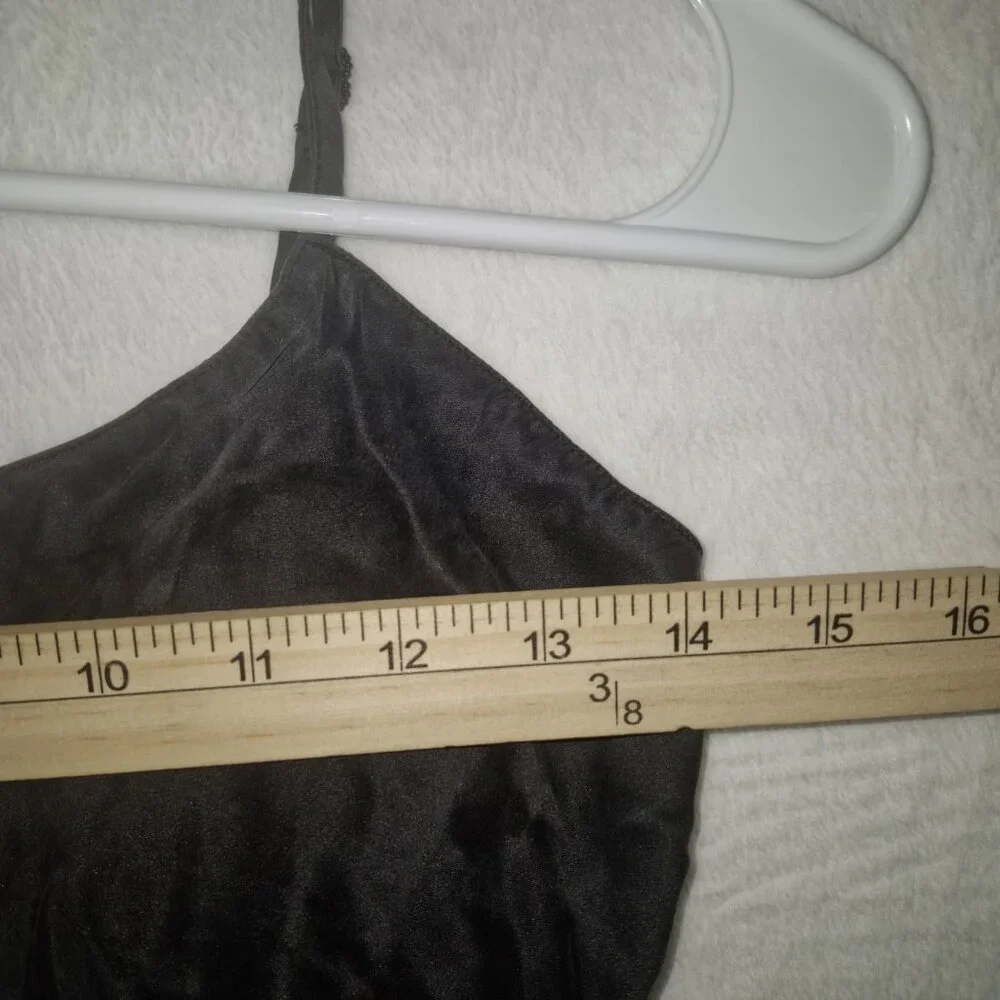 Victoria’s Secret Black Chiffon Floral Slip Chemise – Small, Romantic Y2K Linger - Picture 9 of 9